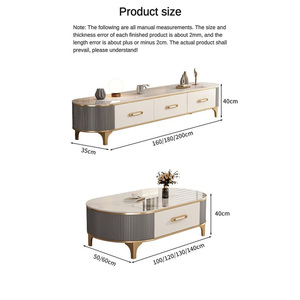 <span class=keywords><strong>Meuble</strong></span> <span class=keywords><strong>TV</strong></span> carré moderne pour salon, avec plateau en pierre frittée, design dernier cri, prix de gros, personnalisable - Product Image 6