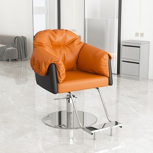 Poltrona da Barbiere in Pelle Sintetica Regolabile con Braccioli, Struttura in Metallo, Design Moderno per Tintura e Permanente - Product Image 6