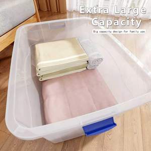 Boîte de rangement en plastique PP écologique 67*48.5*39cm, portable, anti-poussière, anti-humidité, organisateur de jouets pour enfants, articles ménagers - Product Image 6