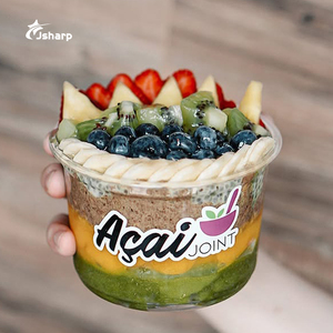 Recipiente descartável de plástico para alimentos, saladas, açaí, etc., de 16 oz, para viagem, da Factory. - Product Image 2