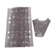 Feuille de papier abrasif en maille grise 75*240mm à 15 trous, sans poussière, disque abrasif en filet pour le ponçage à sec des murs, du bois et du métal