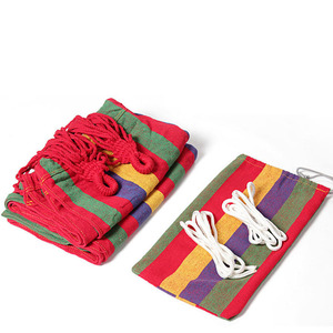 Hamac double en toile colorée pour camping en plein air et dortoir fabricant de conception anti-renversement en gros - Product Image 3