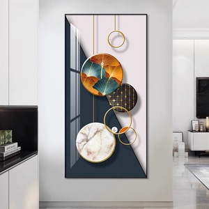 Fabbrica all'ingrosso soggiorno hotel portico decorazione di grandi dimensioni porcellana di cristallo pittura arte parete cornice - Product Image 5