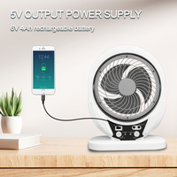 Baru portabel Harga Murah Outdoor meja bundar 8-Inch Solar kipas isi ulang dengan Panel surya plastik kontrol Digital