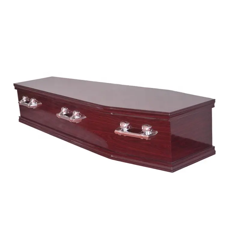 Handmade MDF Coffin with Handles and Lining