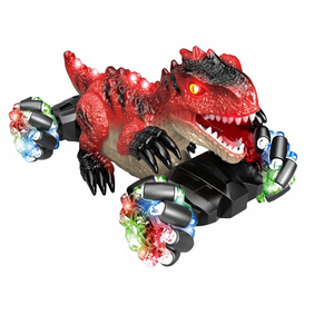 Nouveau produit Voiture pulvérisatrice de dinosaure télécommandée à rotation - 360 °   Rotation, modes de dérive multiples et pulvérisation à une touche + musique - Product Image 1