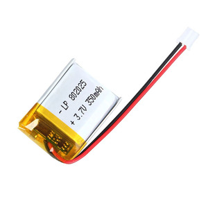 Oplaadbare 802025 Li-polymeer batterij <span class=keywords><strong>3</strong></span>.7V 350mAh 082025 Lithium polymeer batterij - Product Image 3