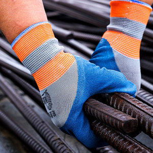 13 Stitch <b>Rubber</b> Work Gloves Tractor Tread Anti Slip Construction Site Automotive Repair Gloves - Product Image 1