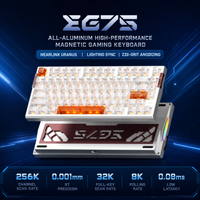 Clavier mécanique de jeu programmable EG75 à interrupteurs magnétiques, 75 touches, en alliage d'aluminium, rétroéclairage RGB, étanche, USB pour ordinateur de bureau