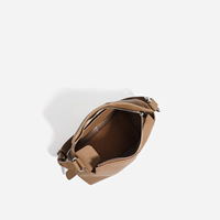 Sac à bandoulière de luxe en cuir de vachette pleine fleur, style sacoche souple, texture litchi premium, pour femme