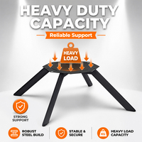 Support de base pivotant à quatre griffes en métal électroplaqué pour canapé/bureau, pièce de rechange pour pied de support