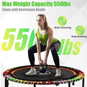 Mini Trampolín Elástico Zoshine con Cuerda, Silencioso, Antideslizante, para Ejercicio en Casa, Rebounder, Entretenimiento Infantil, <span class=keywords><strong>Cama</strong></span> <span class=keywords><strong>de</strong></span> Ejercicio - Product Image 5