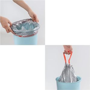Bolsas de Basura con Cordón, Bolsas Pequeñas para Desechos, para Oficina, Dormitorio, Baño, sin Perfume, Blancas, Altas, para Cocina - Product Image 3