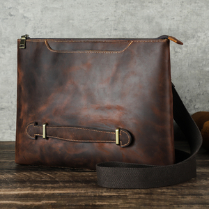 <span class=keywords><strong>Funda</strong></span> de Viaje para Portátil de Cuero Genuino de Gran Capacidad de <span class=keywords><strong>14</strong></span> <span class=keywords><strong>Pulgadas</strong></span> con Cierre de Cremallera para Macbook Pro, para Dell, <span class=keywords><strong>HP</strong></span>, para Hombre - Product Image 1