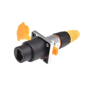 1 bộ không thấm nước IP65 RJ45 nam cắm + Nữ Ổ cắm nối bảng điều chỉnh gắn RJ45 Mạng Ethernet nối adapter 8Pin 8P8C - Product Image 5