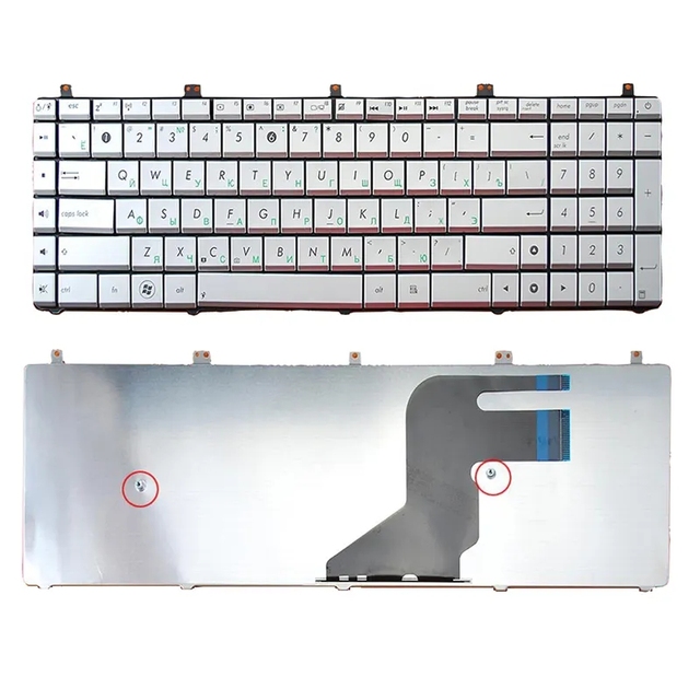 Laptop Keyboard for asus N55 N55S N75 N75S N57 N55SF N55SL Series Silver Keyboard New US RU Original Notebook Keyboard