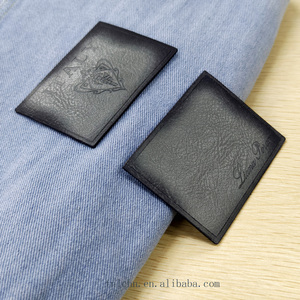 Tùy chỉnh mô hình jeans da vá PU da logo vá hoodie da vá cho Trucker Hat - Product Image 4