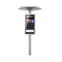 Cajas de luz publicitarias con logotipo de información en tiempo real de señalización de parada de autobús electrónica tipo poste vertical táctil personalizado para negocios