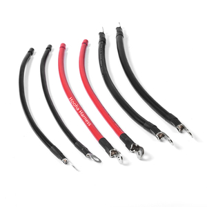 8 AWG 8mm PVC terisolasi 600V kabel baterai dinilai dengan cincin kode warna Lugs merah kawat tembaga hitam untuk koneksi arus tinggi - Product Image 3