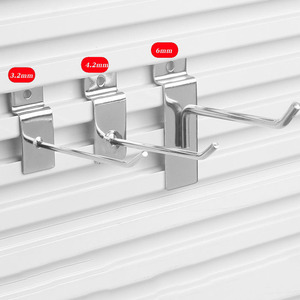 Siêu thị slatwall hiển thị móc Pegboard chroming treo thanh móc - Product Image 4