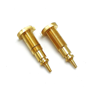 Kim châm thử nghiệm đầu nối bằng thép không gỉ gia công chính xác cho thiết bị điện tử, chi tiết tiện CNC bằng đồng thau - Product Image 1