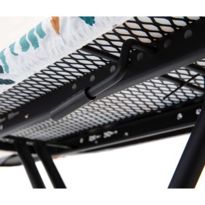 Tabla de Planchar Ajustable MILENYUM de 34x97cm, Plástico con Recubrimiento en Polvo Blanco, Plegable, con Soporte de Seguridad para Plancha, Ahorra Espacio en el Armario - Product Image 3