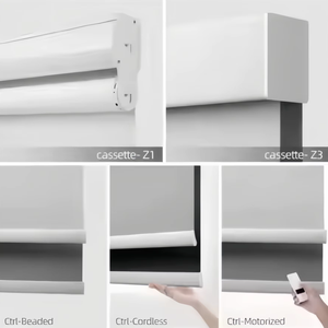 Persianas Enrollables Eléctricas Automáticas de Doble Capa, Diseño Art <span class=keywords><strong>Deco</strong></span>, Nuevo Diseño Día y Noche, Integradas, de Tela para Sala de Estar, Horizontales - Product Image 5