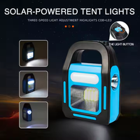 Lampe de travail portable Shingel 2026 3-en-1 solaire rechargeable par USB COB étanche IP44 à faible consommation d'énergie
