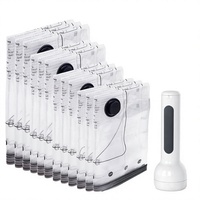 KOLERRE Lot de 12 sacs de rangement sous vide électriques rechargeables pour voyage, 4 tailles, en PA+PE, pour économiser de l'espace, sacs de rangement pour bagages et valises