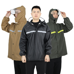 Chaqueta Impermeable de PVC Grueso, Protección Contra Tormentas, Logotipo Personalizado Impreso, para Trabajo al Aire Libre, Pesca y Ciclismo - Product Image 1