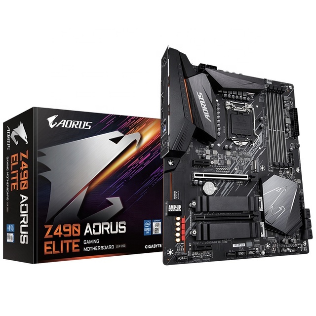 GIGABYTE Z490 AORUS ELITE Used Gaming Motherboard with LGA 1200 Socket Support I9 I7 Intel 10th CPU Used for Desktop
