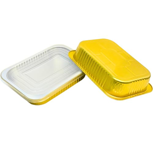 Eco-Friendly Smooth Wall Black Gold Aluminium <b>Foil</b> Baking Trays Rectangular Shape <b>Foil</b> Trays Aluminum <b>Foil</b> Pans with Lids - Product Image 1
