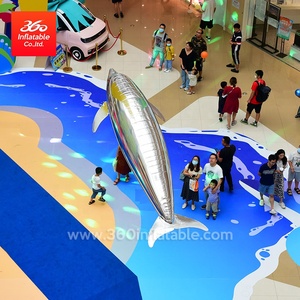 Custom High Quality Remote Control Flight Helium <strong>Dolphins</strong> Cartoon Advertising Inflatable <strong>Flying</strong> <strong>Dolphin</strong> - Product Image 3