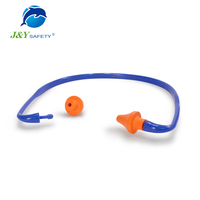 Bouchons d'oreilles en mousse PU réutilisables J&Y Safety Banded EN352-2 SNR 27 DB Réduction du bruit Utilisation industrielle