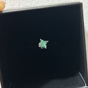 Pendientes de Plata de Ley S925 con Diamantes Verde Lago, Diseño Versátil de Estrella del Norte, Minimalistas, Inspirados en INS, Dulces y Versátiles - Product Image 5