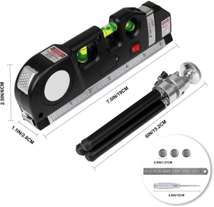 Niveau laser OEM économique Prsharp Spatulaose Laser Lmanl Measure Line 3 ans de garantie, en alliage d'aluminium, noir, pour bricolage, livré en boîte carton - Product Image 2
