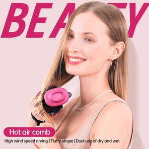 Brosse Sèche-Cheveux Électrique en Céramique à Air Chaud, Double Usage Humide/Sec, Chauffage Rapide, Usage Domestique, 45W, Rose - Product Image 1