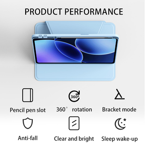 <span class=keywords><strong>Cover</strong></span> Protettiva Trasparente Girevole a 360 Gradi in TPU+Acrilico per Tablet Xiaomi Pad 8/8 Pro - Prodotta da un Produttore Certificato Gold Medal, un Bestseller! - Product Image 2
