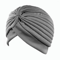 Gorro Bohemia para la pérdida de cabello, turbante plisado brillante multicolor para mujer, turbante anudado para dormir, sombrero indio
