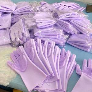 Gants de nettoyage pliables en silicone de qualité alimentaire, sans BPA, écologiques, durables, résistants aux hautes températures, vente en gros - Product Image 3
