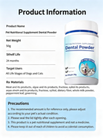 Poudre dentaire pour animaux USMILEPET, soin buccal sûr pour chiens et chats, réduit la mauvaise haleine et la plaque dentaire, pas besoin de dentifrice