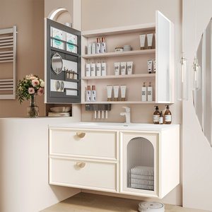 Modern Smart <b>Mirror</b> Lacquer Finish MDF Bathroom Vanity Storage Solution <b>Wall</b>-Mounted Vanity Combo Water Resistant Eco-Friendly - Product Image 4