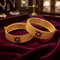 Bracelet Kada en laiton plaqué or pour femme, personnalisé, vente en gros, bijoux de mode pour anniversaire, fabricant traditionnel