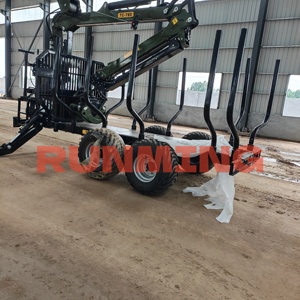 Remorque forestière hydraulique pour <span class=keywords><strong>tracteur</strong></span> Runming, capacité 8 tonnes, avec rotation à 360° °   Grue à grappin rotative - Product Image 4
