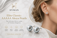 Pendientes Etite Classic de Perlas Redondas de Agua Salada Akoya Japonesas de Grado AAAAA de 3-4mm, 5-6mm, 7-8mm en Plata S925 para Mujer