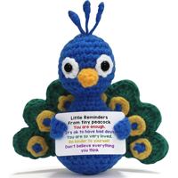 Boneka Rajut Benang Motif Burung Merak Positif Isi Busa Memori Buatan Tangan, Produk Baru Laris Manis Lintas Negara untuk Anak-anak Ukuran Kecil