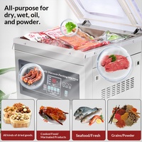 Machine d'emballage sous vide alimentaire commerciale UAM à double chambre semi-automatique pour briques de riz, aliments cuits, et scellage sous vide sec/humide