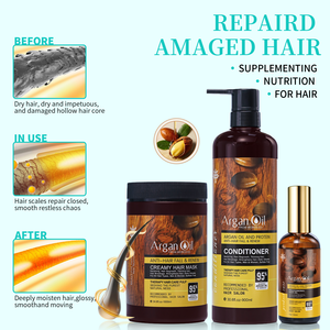 Private Label Anti-Frizz Arganöl Kokosnuss Bio Veganes Feuchtigkeitsspendendes <span class=keywords><strong>Shampoo</strong></span> zur Wiederherstellung und Stärkung der Haarwurzeln Haarprodukte - Product Image 3