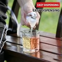 Distributeur de bière portable en plastique acrylique 3L avec robinet pour camping, fêtes et événements en plein air