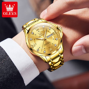 Montre à quartz classique pour homme, étanche, en acier inoxydable, avec calendrier, luminescente, personnalisable OEM, livraison rapide, 2906 - Product Image 3